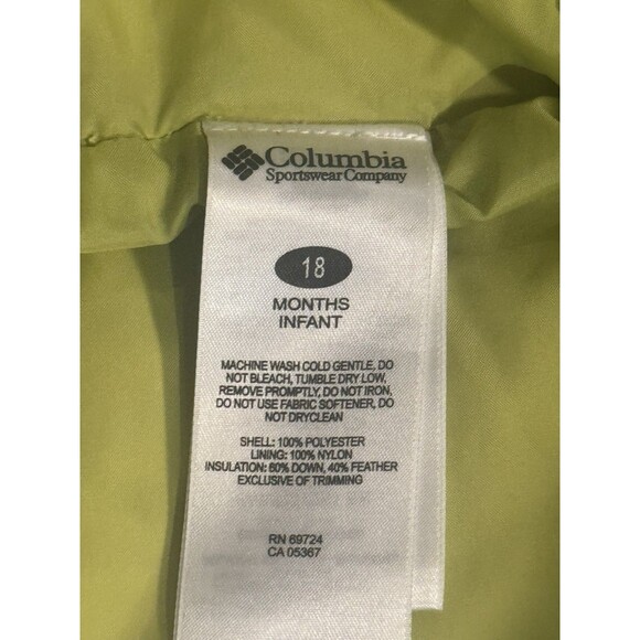 Columbia Snuggly Bunny Bunting Down One Piece Snowsuit Hooded Infant Size 18 Mon - Picture 3 of 9